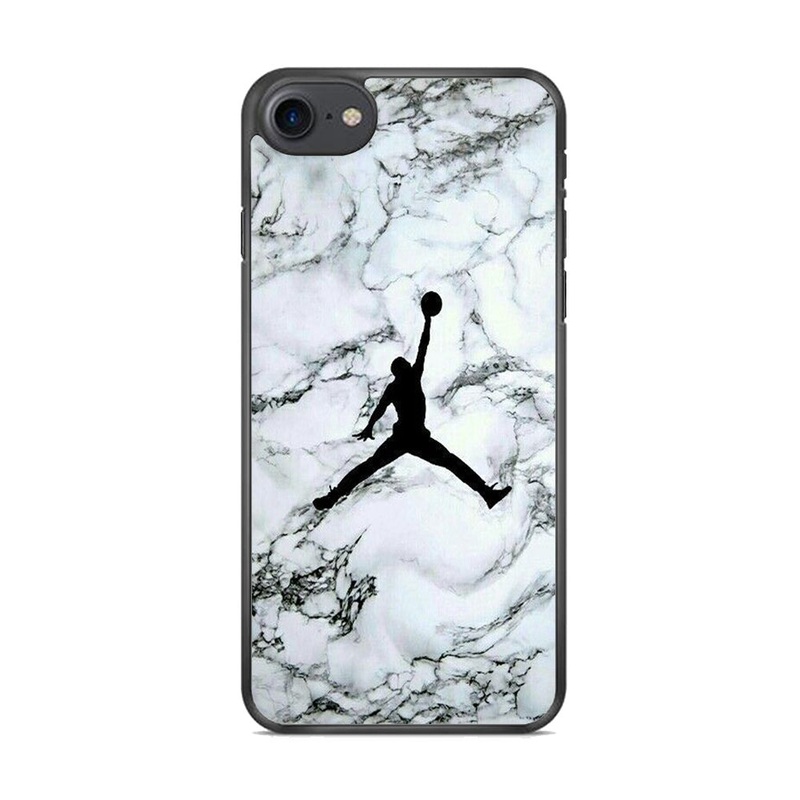 Jordan White Marble Logo iPhone 7 Case