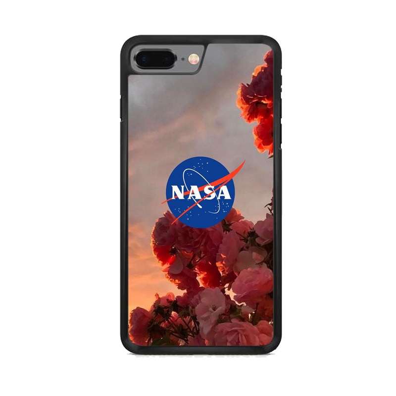 Nasa Logo Pink Flowers iPhone 7 Plus Case
