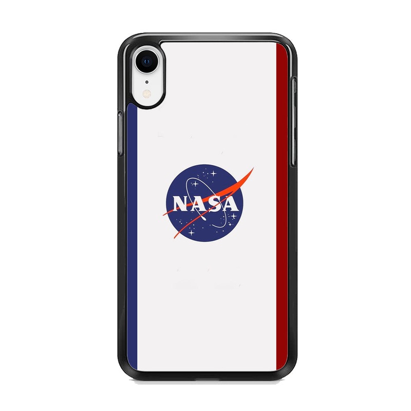 Nasa Stripe Blue Red Emblem iPhone XR Case