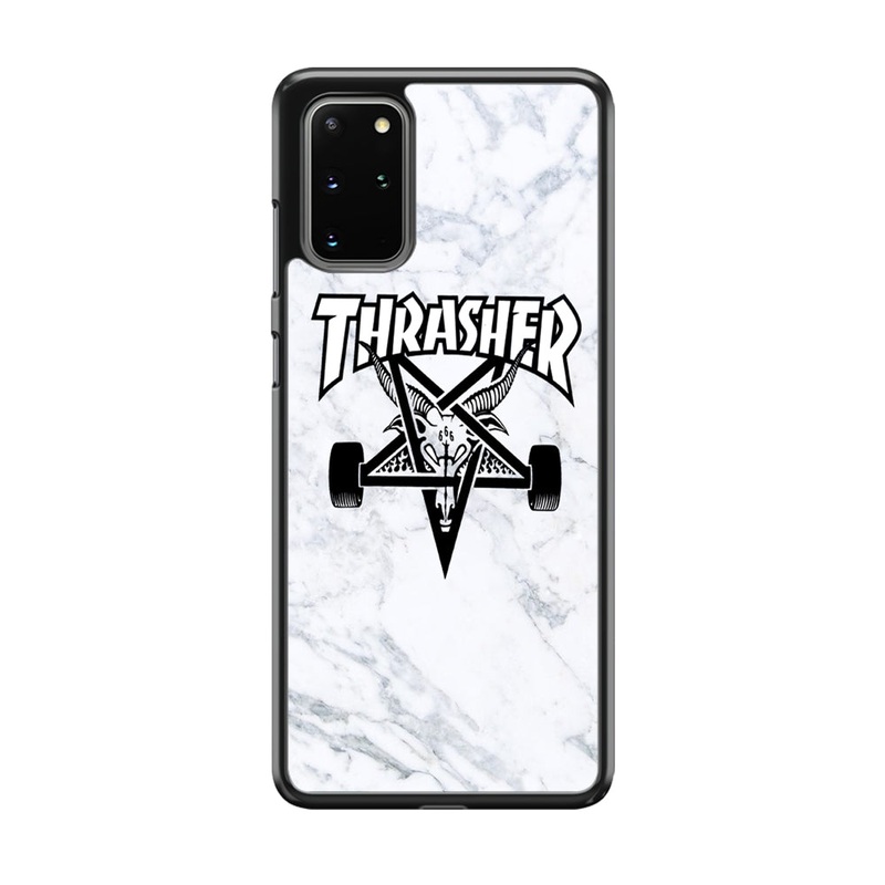 Thrasher x Pentagram White Marble Samsung Galaxy S20 Plus Case