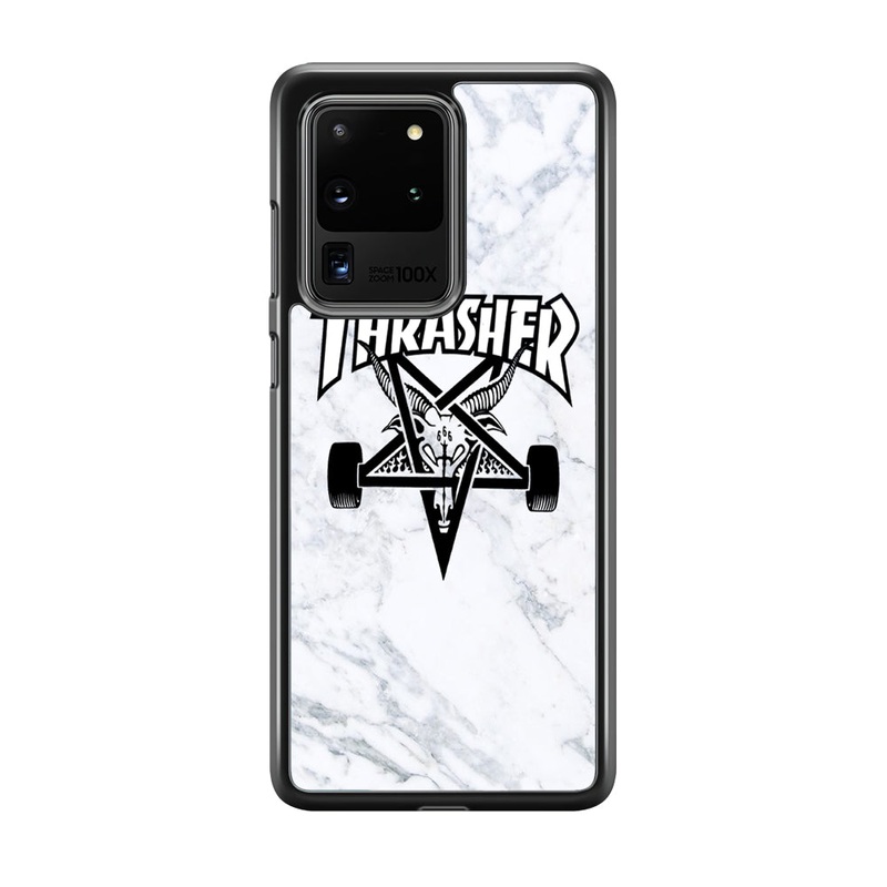 Thrasher x Pentagram White Marble Samsung Galaxy S20 Ultra Case