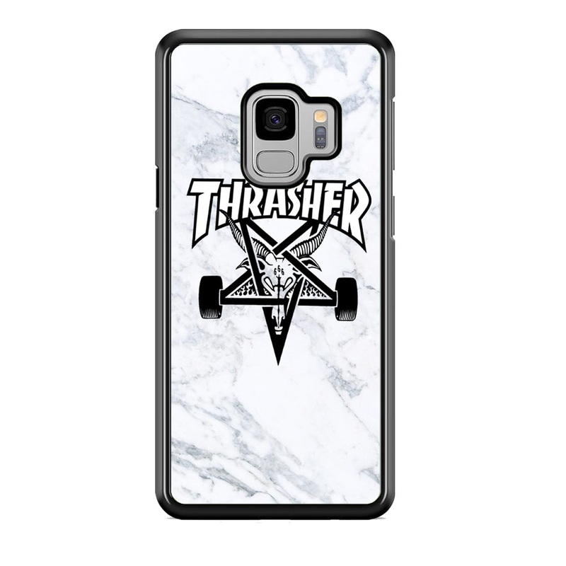 Thrasher x Pentagram White Marble Samsung Galaxy S9 Case