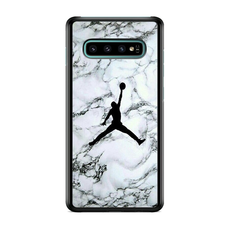Jordan White Marble Logo Samsung Galaxy S10 Plus Case