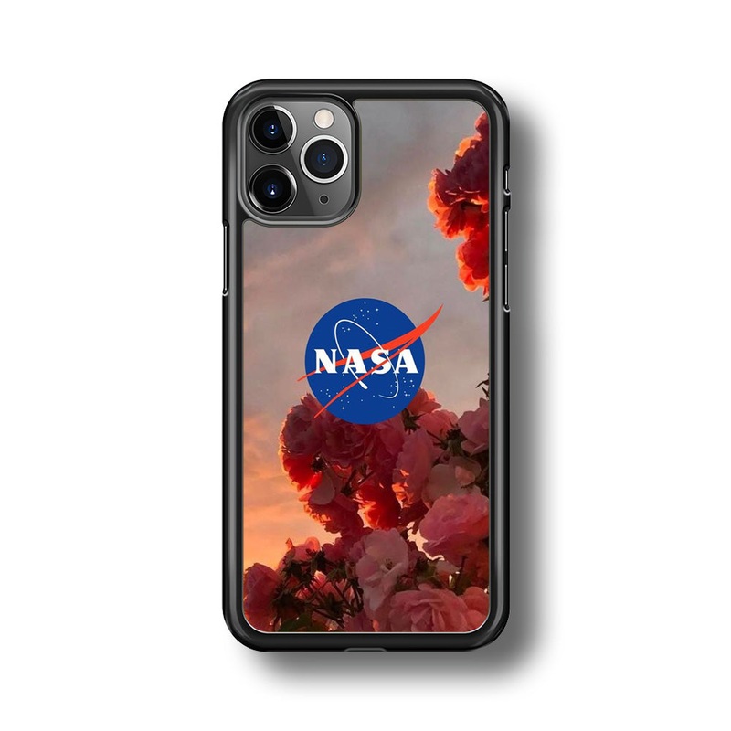 Nasa Logo Pink Flowers iPhone 11 Pro Max Case