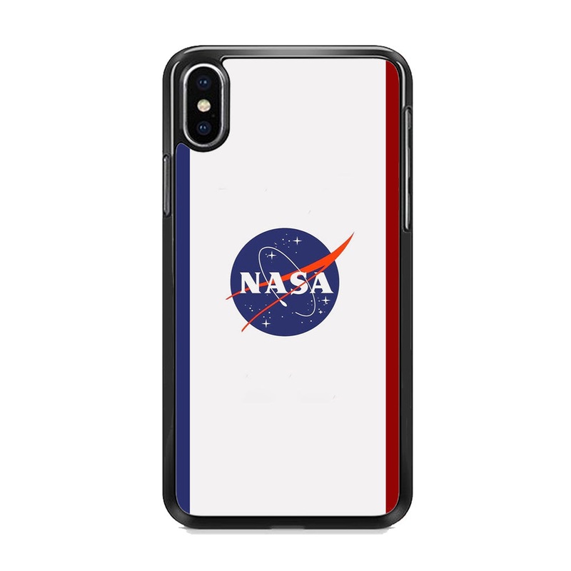 Nasa Stripe Blue Red Emblem iPhone XS MAX Case