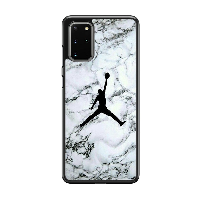 Jordan White Marble Logo Samsung Galaxy S20 Plus Case