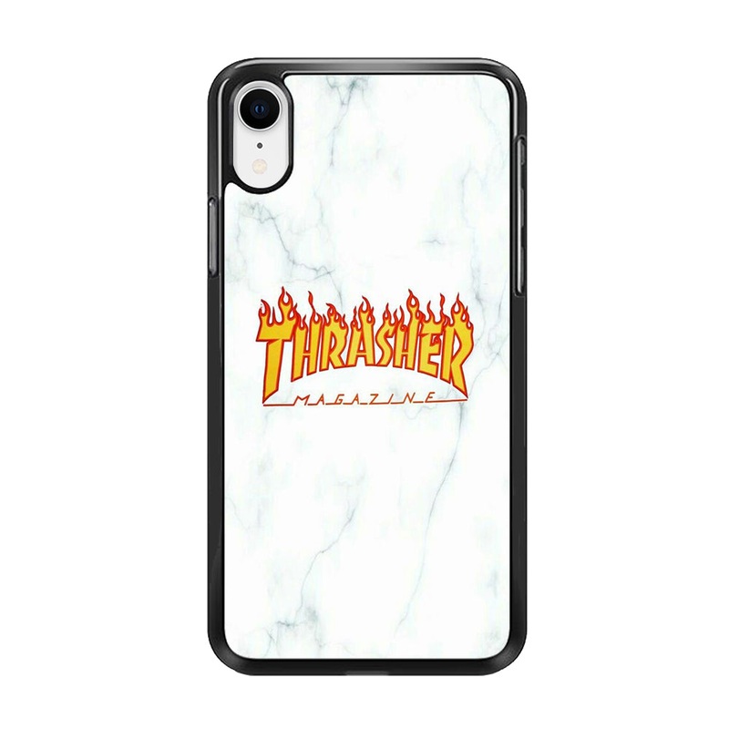 Thrasher White Marble iPhone XR Case