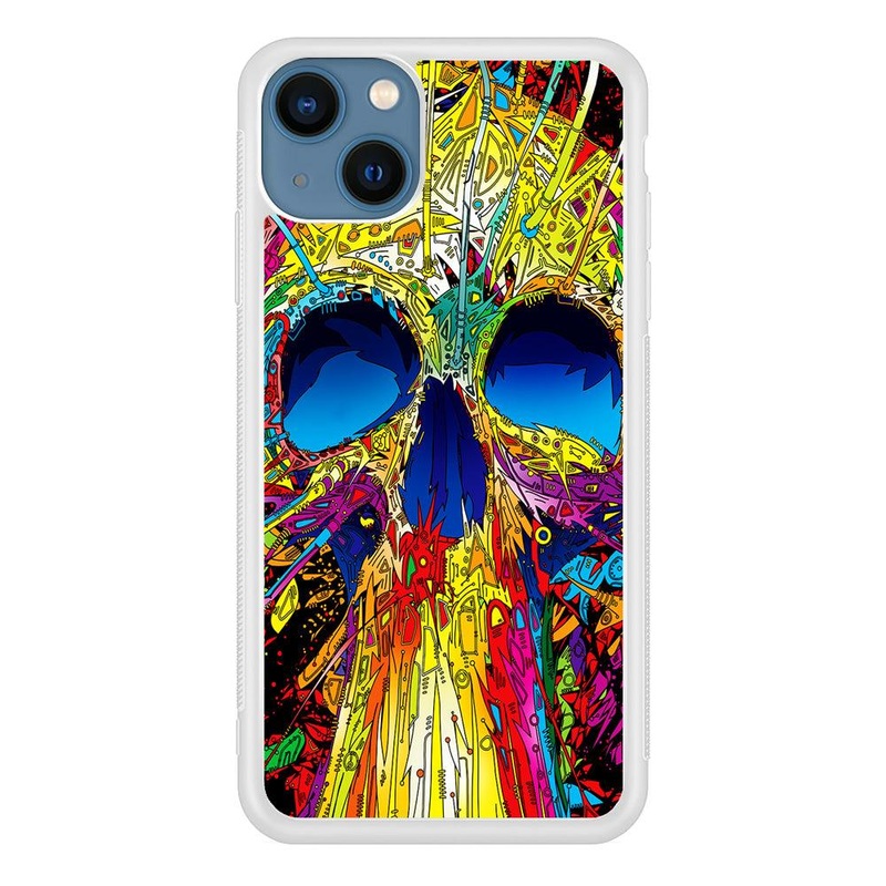 Trippy Skull Abstract iPhone 13 Mini Case