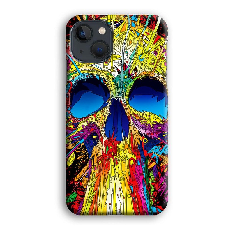 Trippy Skull Abstract iPhone 13 Case
