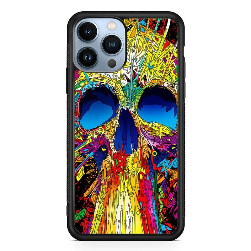 Trippy Skull Abstract iPhone 13 Pro Max Case