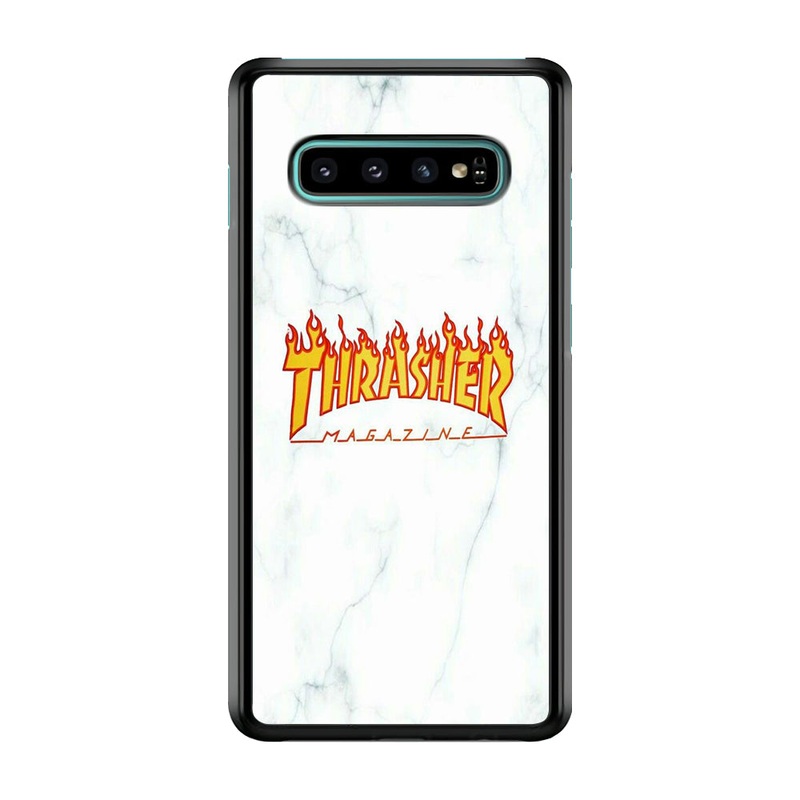 Thrasher White Marble Samsung Galaxy S10 Case