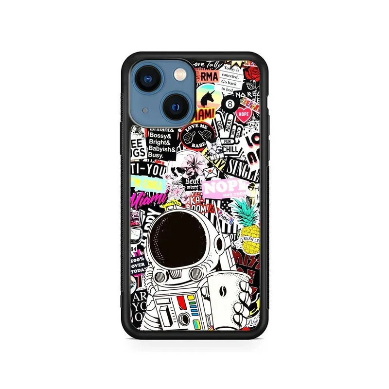 Astronauts Coffee Cheers iPhone 14 Case